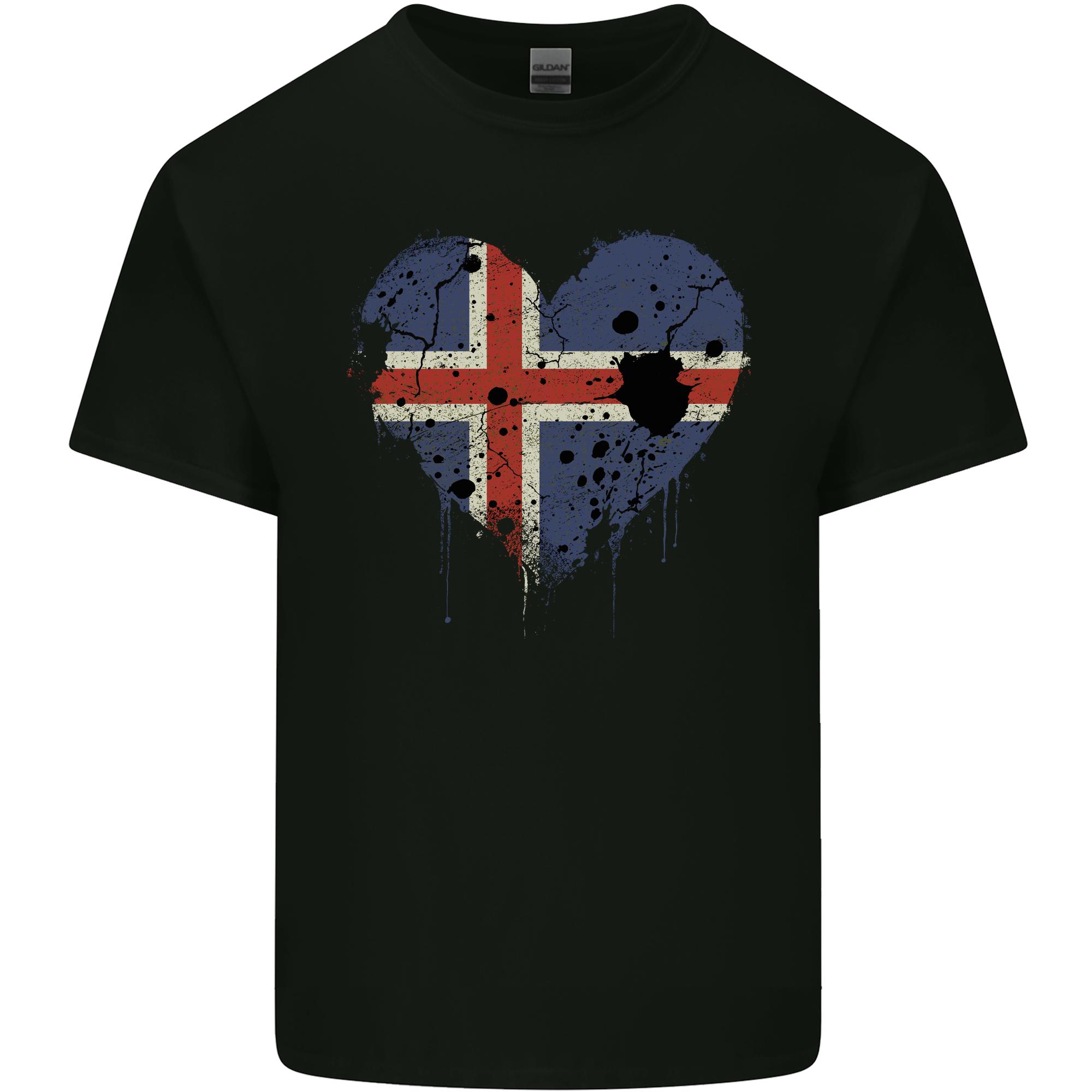 Love Iceland Flag Icelander Day Football Unisexs Light Cotton TShirt S