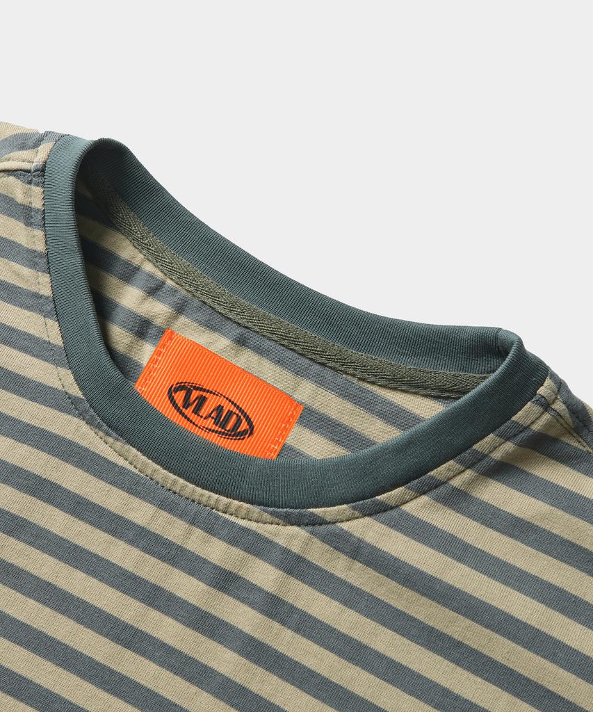 Dimiteulibeullaeg Vlad Blend Stripe Ringer Short Sleeve T-Shirt_Yellow & Green