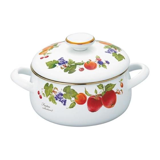 Эмалированная посуда Fuji Коллекция Фрукты II 20 см (2,9 л) Котел с двумя ручками FTC-20W