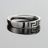 Adjustable Open Ring Men Women Vintage Geometric Signet Plated Retro Style Finger