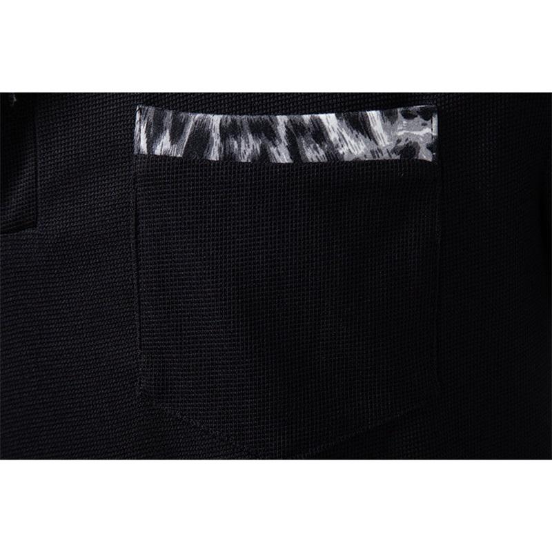 Summer Men's Solid Pocket Splicing Polo Shirts Short Sleeve Breathable Casual Contrast Color Lapel Collar Streetwear Basic Tops