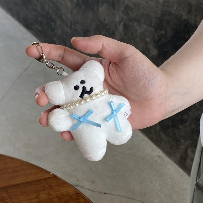 

Милый розовый бант, жемчужное ожерелье, брелок-коала, подвеска для сумки в виде куклы белого медведя, подвеска-кукла. 10cm or so