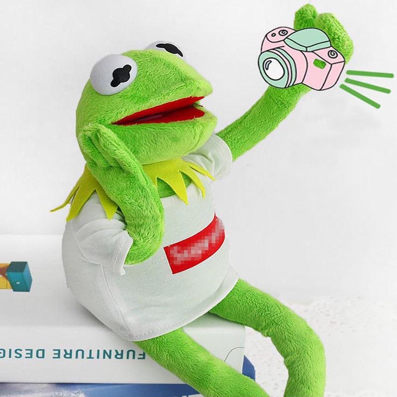 Juguete de Muñeco Kermit de Calidad Premium La Rana Muñeco Suave de Peluche Relleno 40cm Con Camiseta