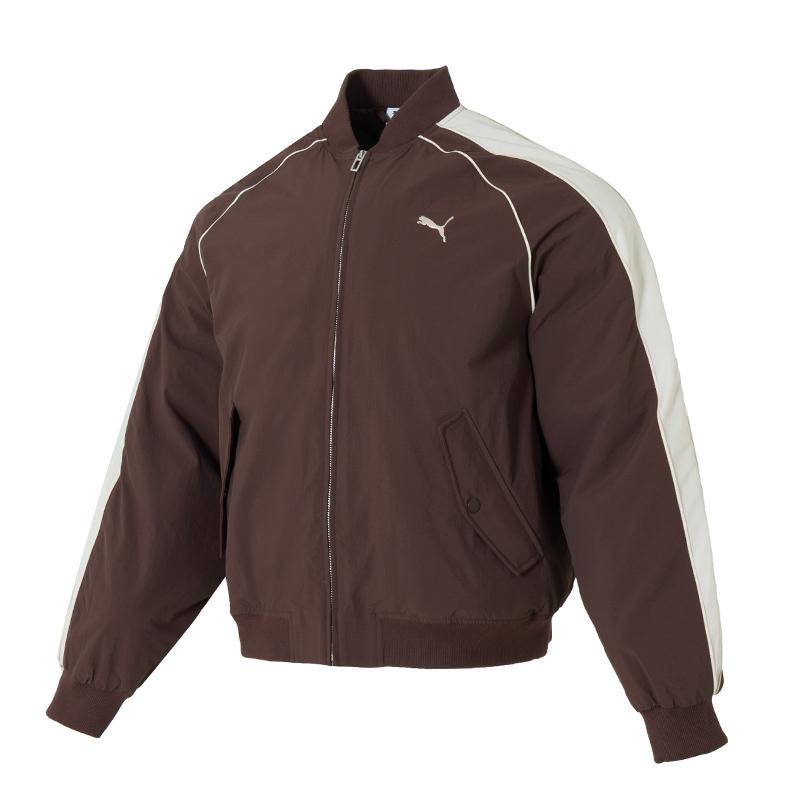 Puma Kurtka T7 Bomber Wiatroszczelna Wodoodporna Odprowadzająca Wilgoć Kolorowy Blok Prosta Bawełniana Kurtka z Długim Rękawem Wersja Azjatycka Kurtki Unisex 636859-13