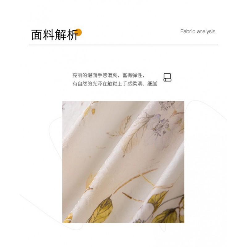 100% Pure Mulberry Silk Scarf Women Lightweight Elegant Wrap With Floral Print Chic Accessory Gift