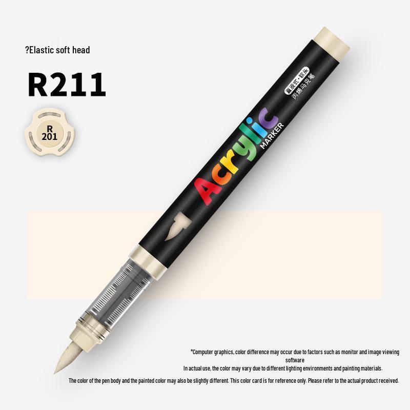 60-Color Soft Tip Liquid Ink Acrylic Marker Set for Primary School Art