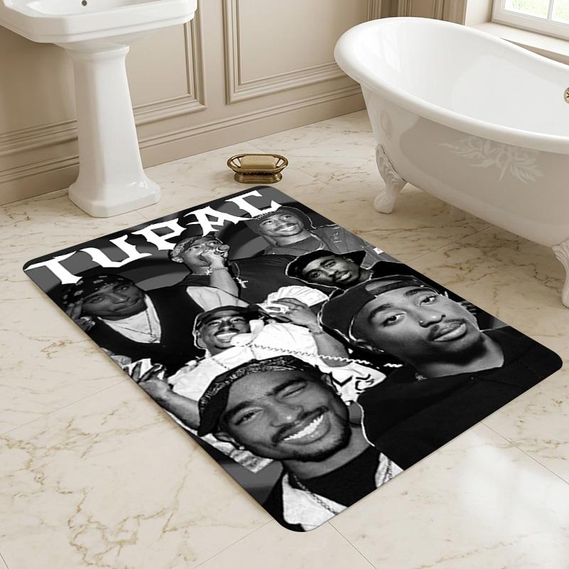 Tupac Collage Living Room Non-Slip Area Rug Soft Carpet for Bedroom Game Playroom Sofa Office Home Decor Doormat Christmas Gift C9211210