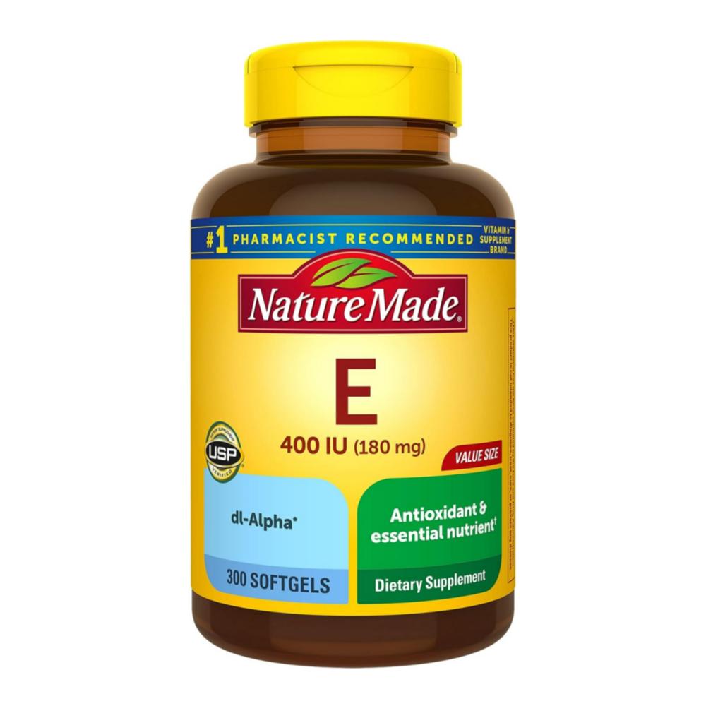 Nature Made Vitamin E 180mg 400IU Gluten-Free Softgels 1 pcs 300 Tablets