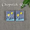 Stylish Kutani Ware Pair Chopstick Rest Chidori Cutlery Made In Japan Set, Pattern, Ceramic, Rest,