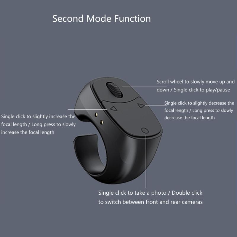 Bluetooth-compatible-compatible 5.3 Wireless Controller Touch Sensitive Remote Page Turners Ergonomic Rings Design for & Small Devices