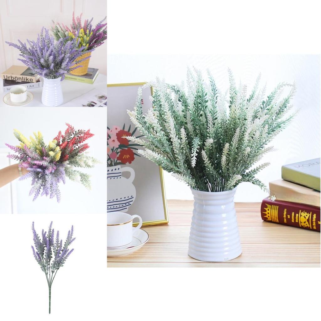 Flocked Lavender Artificial Blooms With 36cm Height For Wedding Venue Decoration And Photography