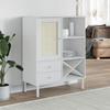 VidaXL Buffet SENJA Rattan Look White 90x40x112cm Solid Pine Wood 358053