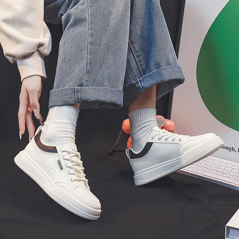 Spring little white shoes new female students thick-soled heightening sports board shoes casual street shooting