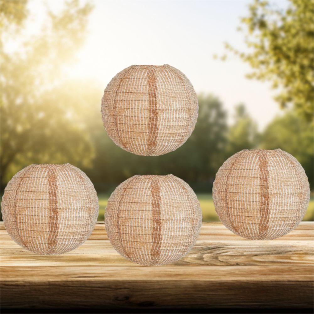 

3pcs 8inch Linen Paper Lantern Portable Hanging Lantern DIY Lantern Festival Lantern Shopping Mall 3pcs