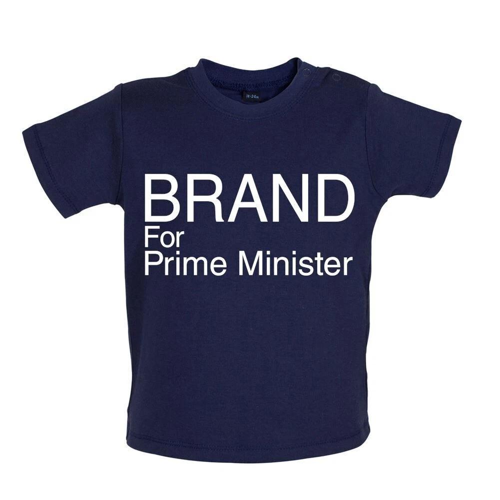 

Brand For Prime Minister -Baby Kids Boys Girls Unisex T-Shirt / Romper Tees Top- Jo Funny Comedian Pm Stand 150