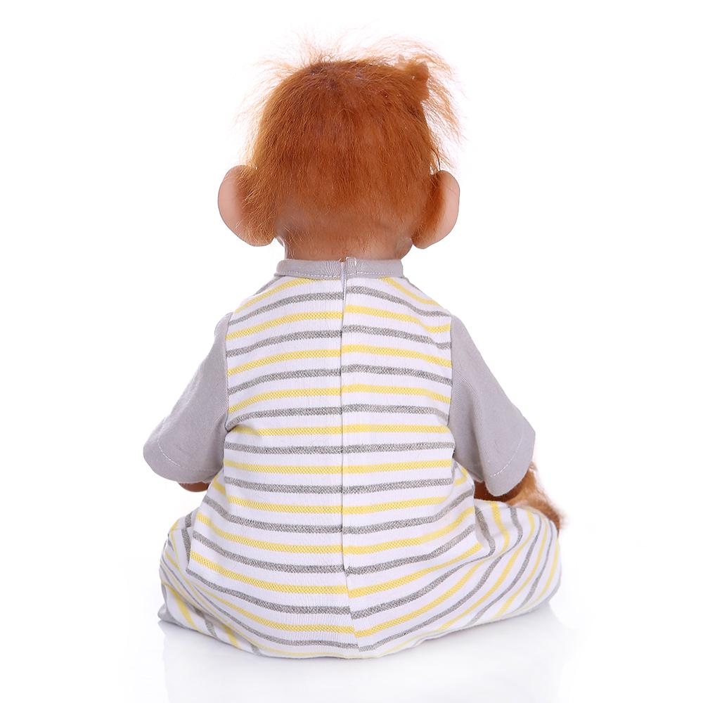 Silikonová vinylová realistická panenka Baby Monkey 14 palců, 47 cm, realistické znovuzrozené dítě