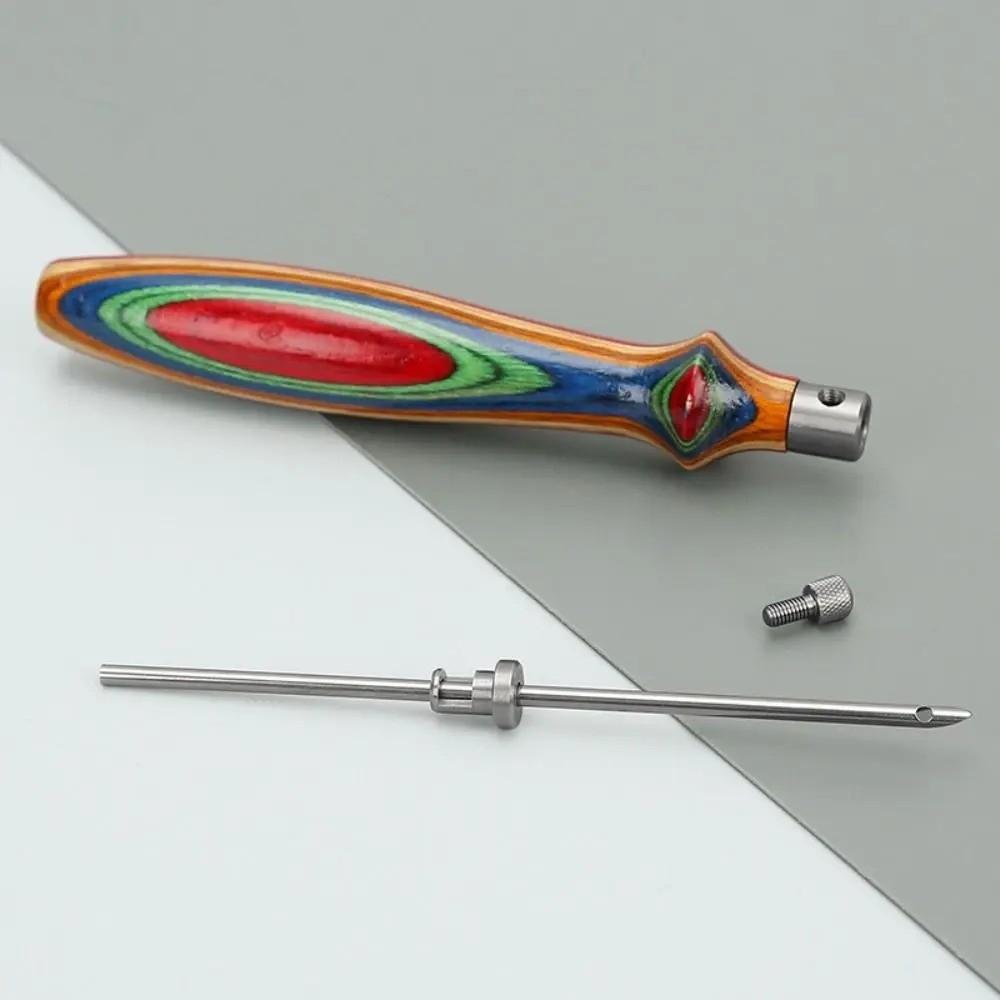 Wooden Handle Punch Needle Set 2.5mm/3.5mm/5mm Punch Stitching Kit  for Beginners