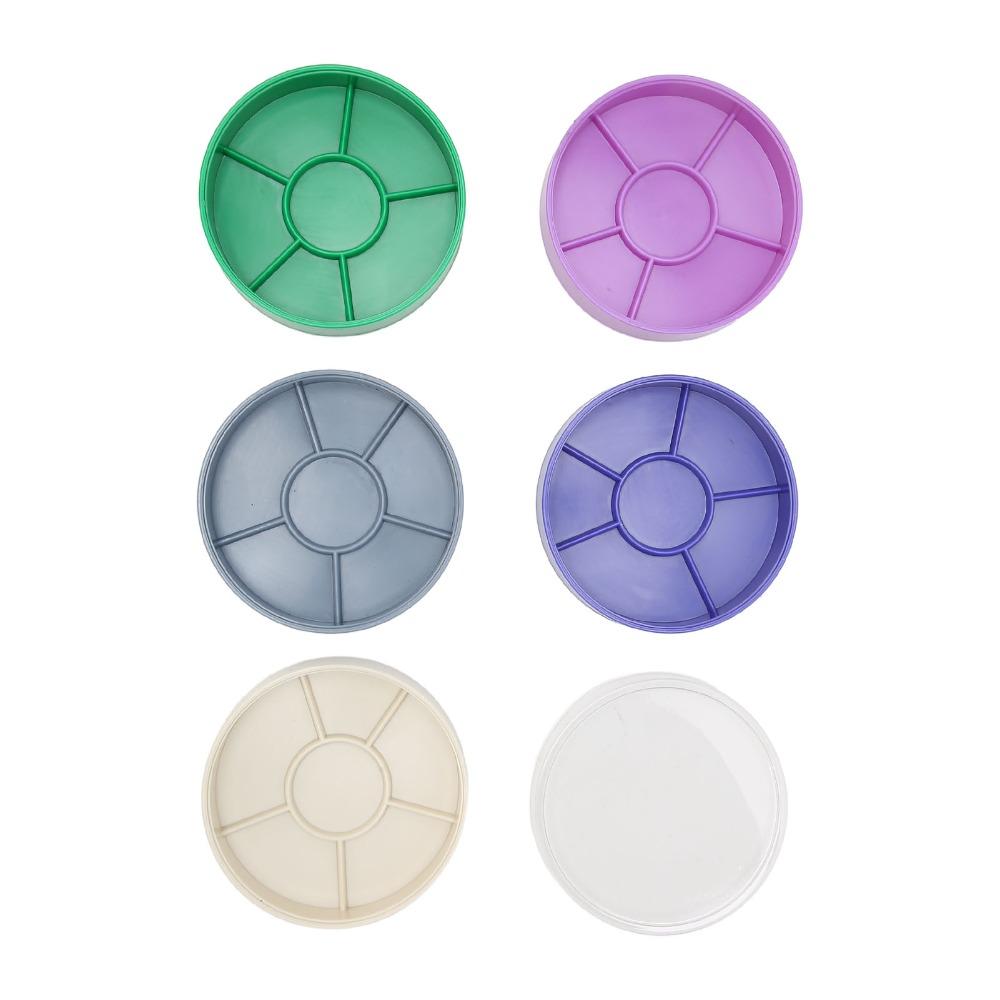 5 Layer Design Watch Parts Storage Box Colorful Compartments Round Shape Watch Tools Storage Box Portable Case Plastic Material