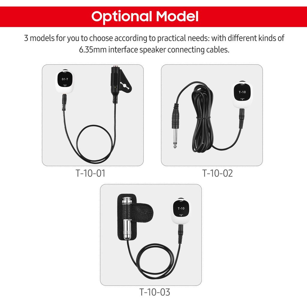 Piezo Pickup Universal No Drilling Self Adhesive Pick Up 6.5mm Audio Interface for Speaker, Multifunction Pickup for