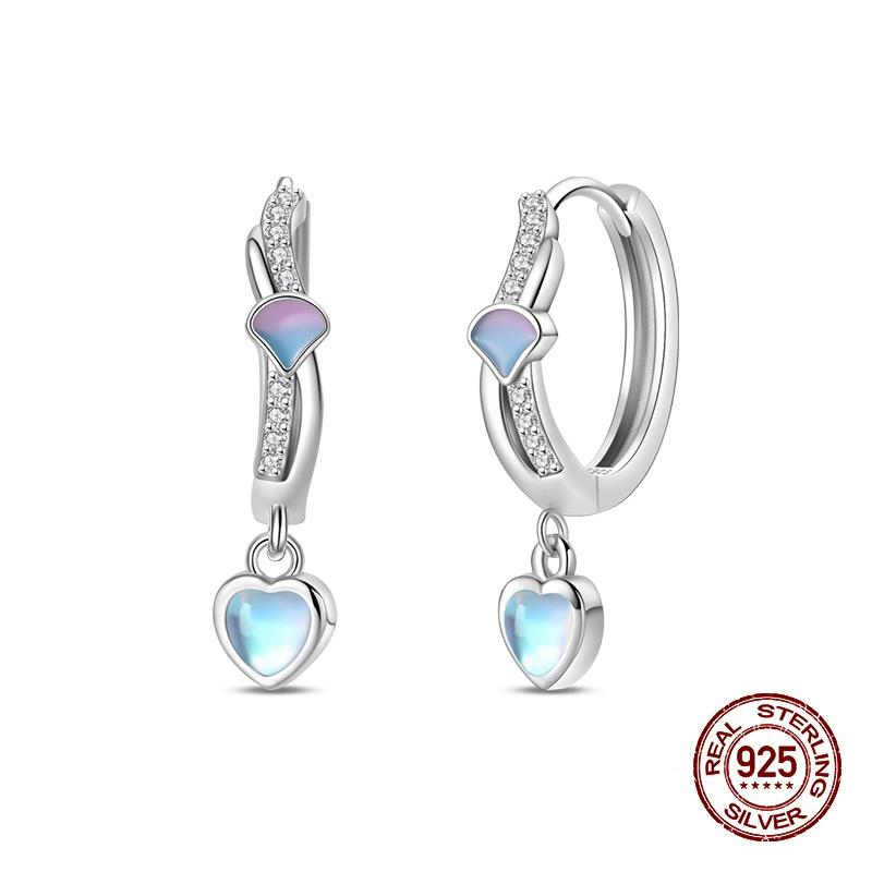 Stud Earrings For Women Copper Colorful Starfish Shell Sparkling Butterfly Luxury Fine Jewelry Girl'S Earrings