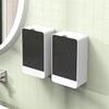Dust-proof Drainage Soap Box with Lid for Bathroom Wall-mounted White Plastic Container Saves Space Easy To Clean