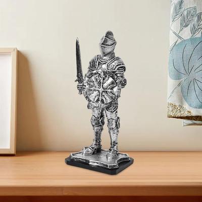 Estatua de caballero, elegante decoración del hogar