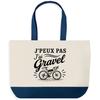 Sac De Courses - PLANETEE - Grand Cabas «J’peux Pas J’ai Gravel» - Coton 170 G/m² - 45×40×15 Cm - 27 L