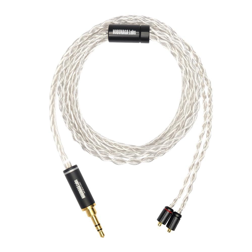 NOBUNAGA Labs PREMIUM ONIMARU-HA 3.5mm 3-Pole Stereo Mini to MMCX Upgrade Cable 7N OCC Silver-Plated 8-Core NLP-ONI-HA