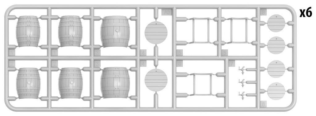 MiniArt 1/35 Scale Wooden Barrels Set (18 Pcs) Plastic Model Kit MA35632