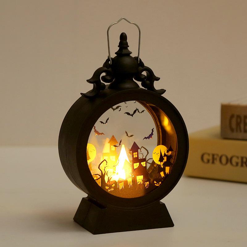 Halloween Pumpkin Ghost Lantern Lamp LED Hanging Ornaments Halloween Bar Decorations for Home Horror Props Party Decors Supplies