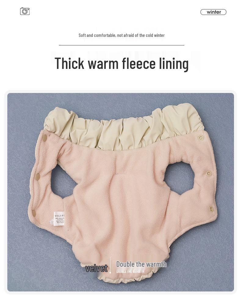 Warme Winterhunde-Weste mit Schnalle - Baumwollmantel für Welpen