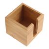 Tissue Box Bamboo Wood Textured Rectangular Paper Storage Organization for Kitchen Office