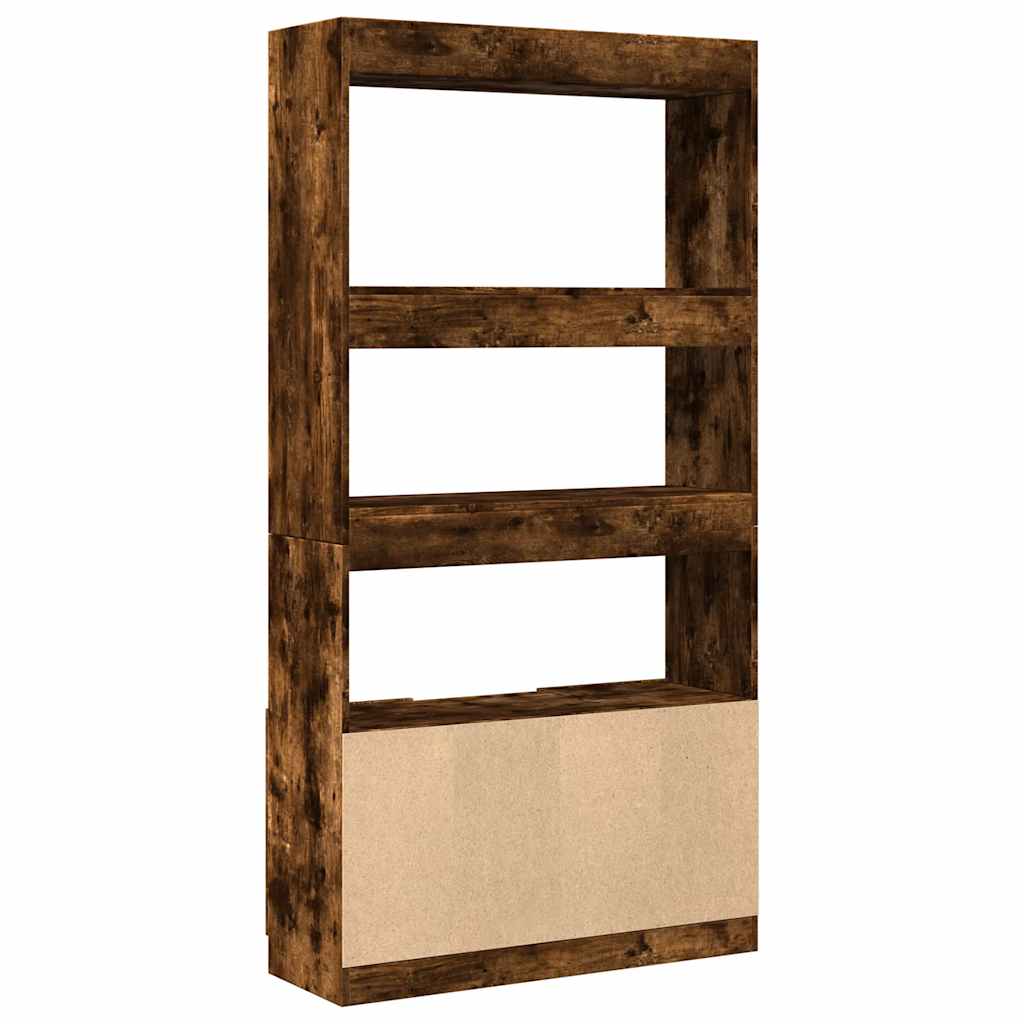 Highboard Smoked Oak 92 X 33 X 180 Cm Particleboard