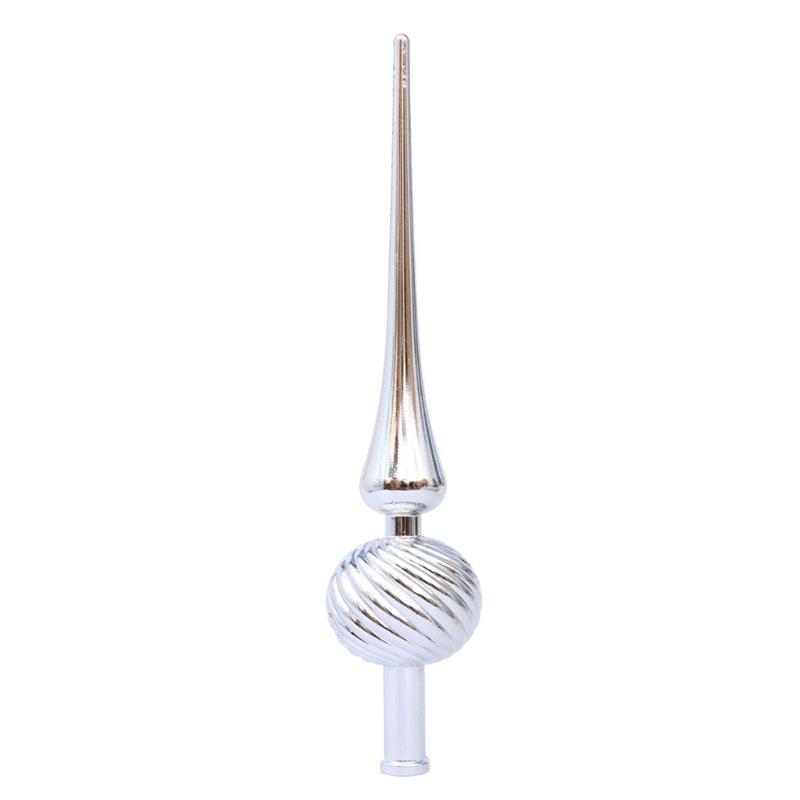 

Colorful Electroplated Christmas Tree Top Ornament Light Reflective Plastic Decoration Tree Toppers For Holiday Season серебряный