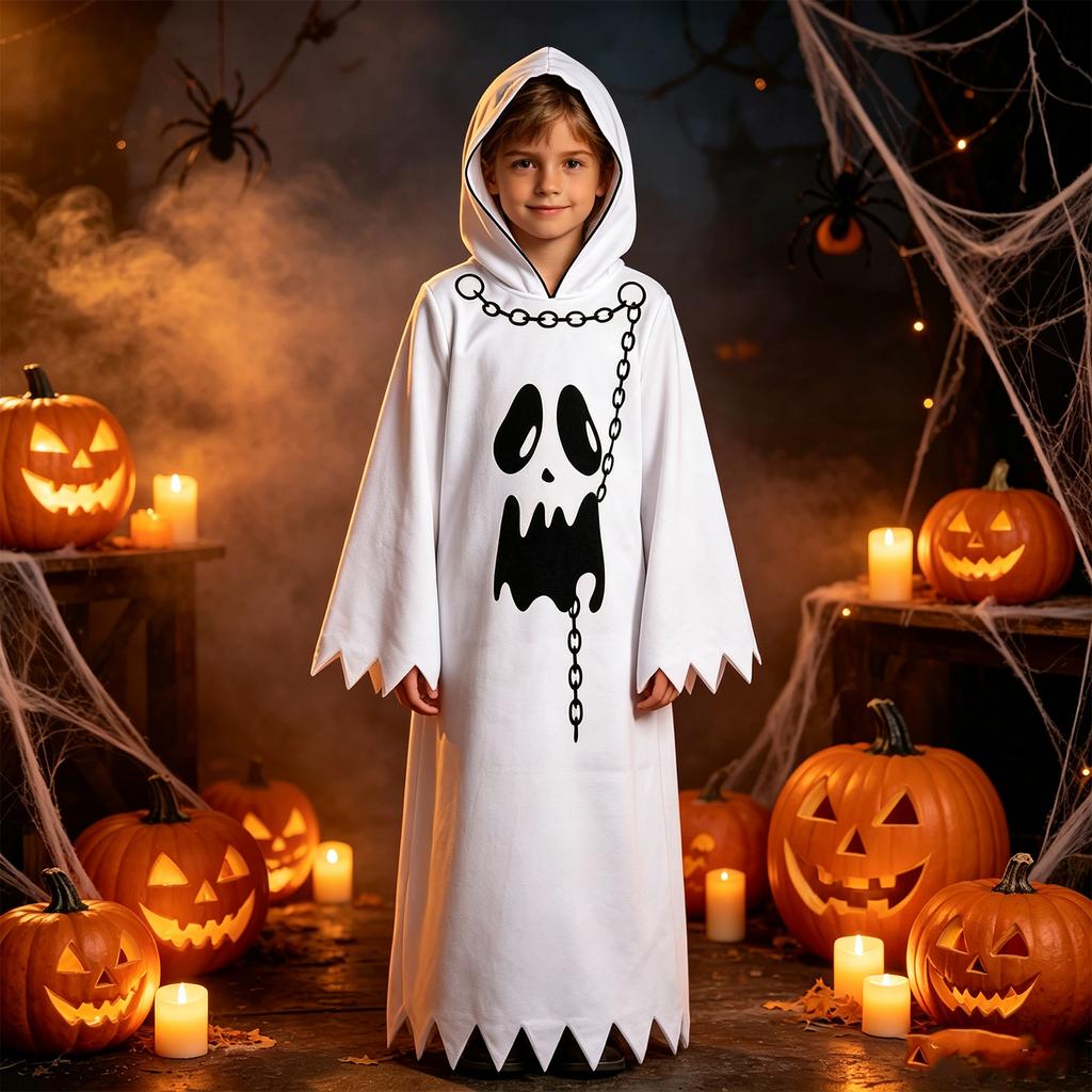 Kids Cape Halloween Party Costume Dress-Up Outfit Non-Glowing