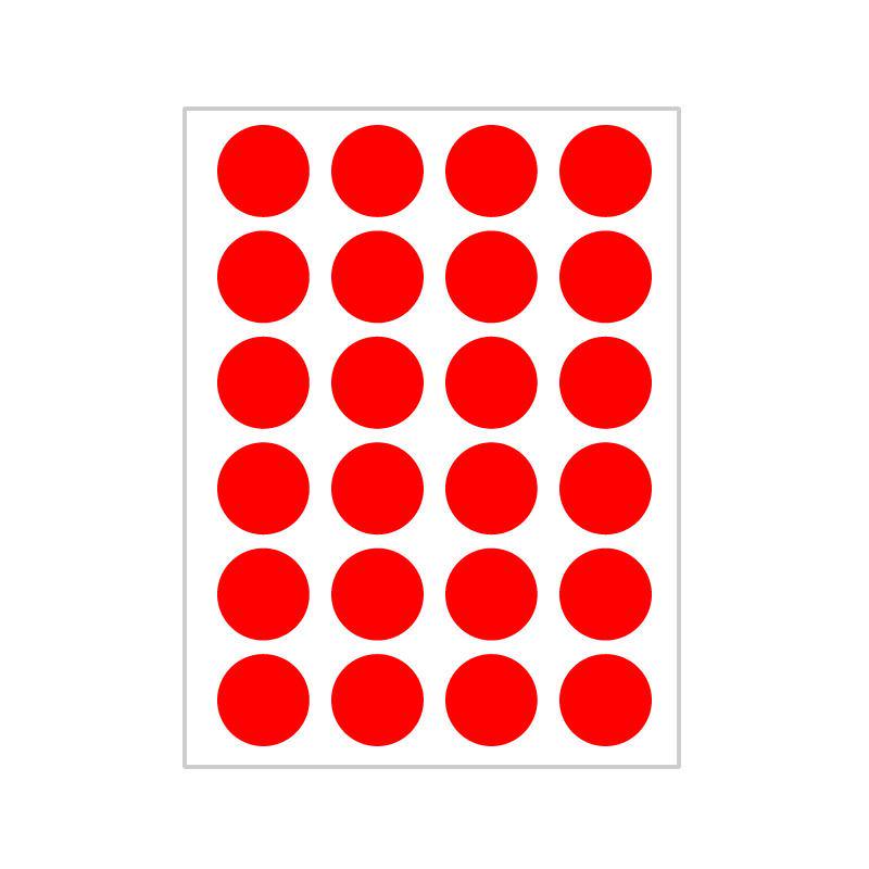 10 Colors Mixed Polka Dot Round Label Stickers: Small & Large, Red, Yellow, Blue, Green, Pink, White, Black, Orange