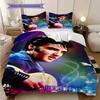 Elvis Presley Rock Roll Threepiece Set 1 Duvet Cover 2 Pillowcase Without Core Christmas Birthday Gift Bedding Set Soft And Comfortable