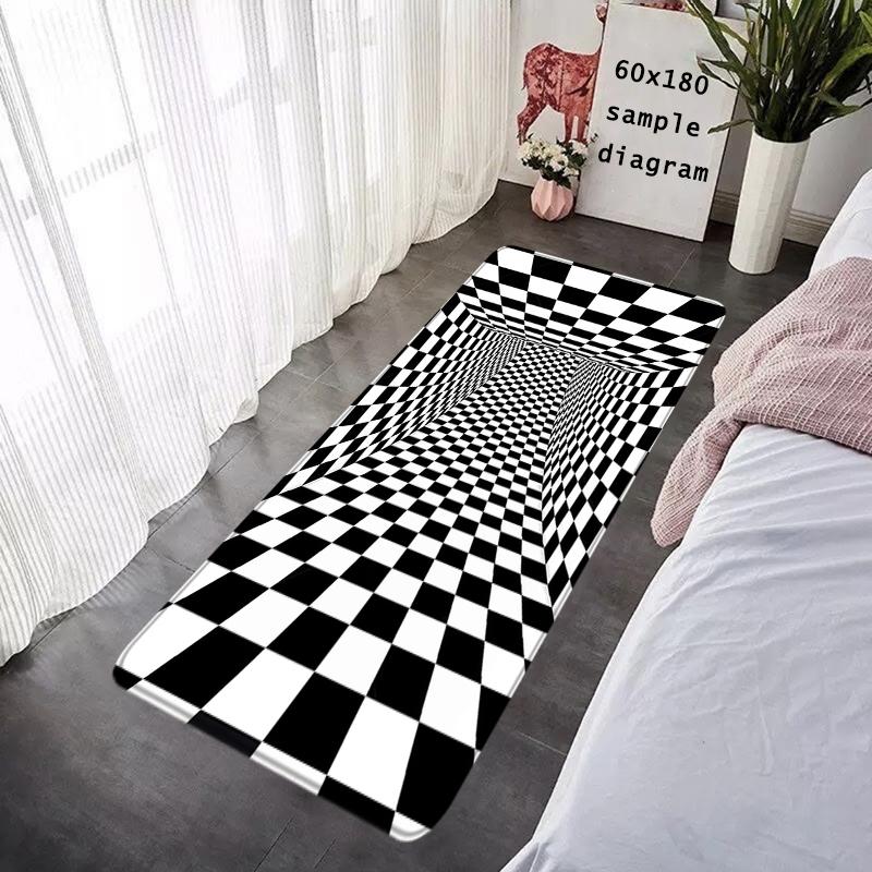 House Entrance Doormat 3D Vortex Geometric Optical Illusion Rug Hallway Carpet Foot Carpets Rugs Floor Mats Non-slip Home Decor
