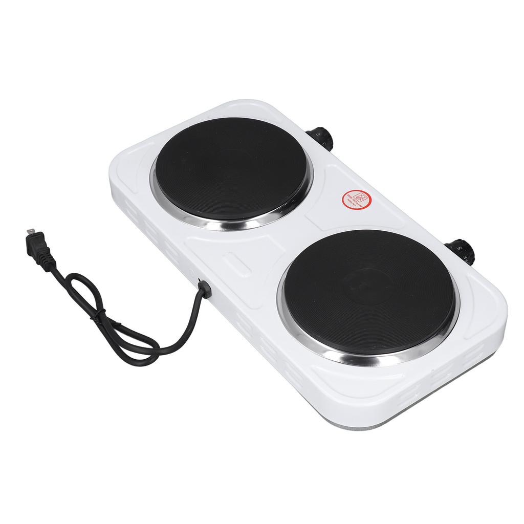Electric Hot Plate 2000W Double Cooker Plate Countertop Electric Heater for Frying Boiling US Plug 1