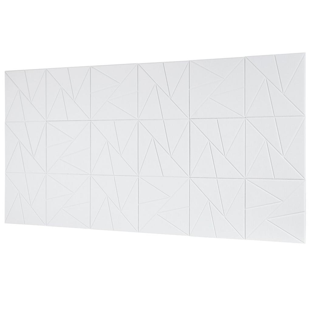 18 Pack Acoustic Wall Panels 11.8 X 11.8 X 0.4 Inch Self-Adhesive White