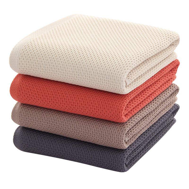 Honeycomb Waffle Cotton Towel for Aldult Super Absorption Soft Waffle Bath Towel , Buy 2 Bath Towels Get 1 Free Hand Towel