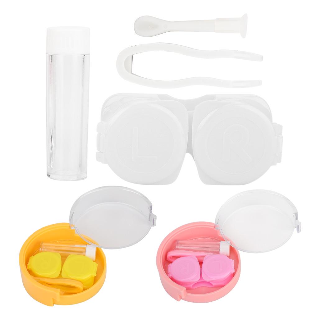 Portable Round Transparent Cover Contact Lenses Storage Box Case Container Holder