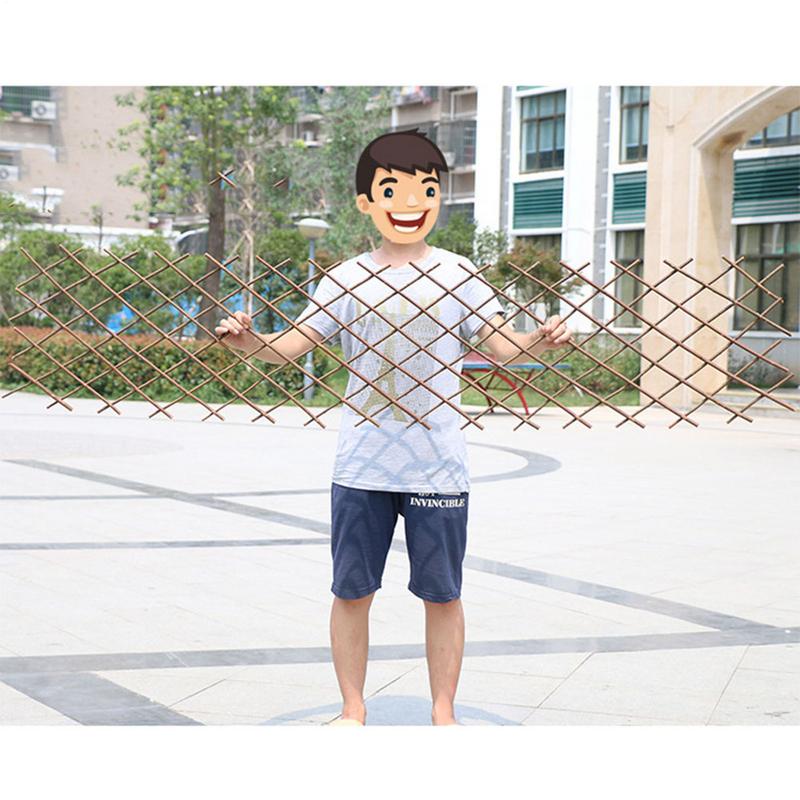 Wooden Fence Durable Retractable Plant Climbing Frame Trellis Flower Decoration Stand Retractable Fence Garden Plant Fence
