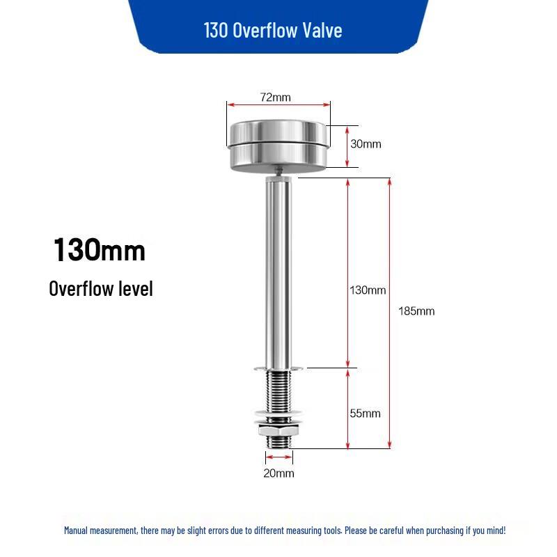 Lindong Stainless Steel 130mm Water Level Overflow Valve