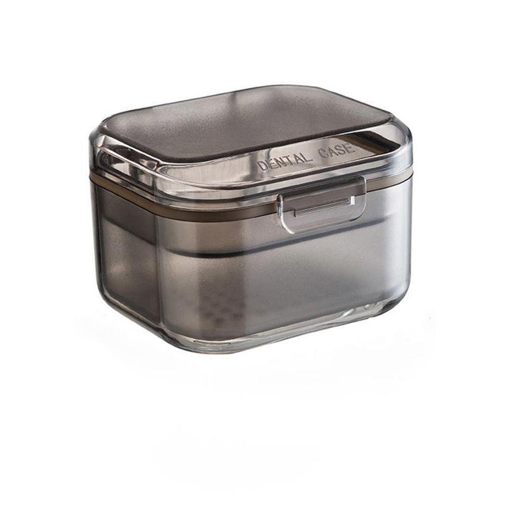 

Transparent Invisible Braces Box Draining Dental Braces Container Orthodontic Retainer чёрный