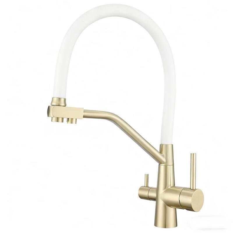 TLXT Dual Handle Flexible Purified Water Kitchen Faucet