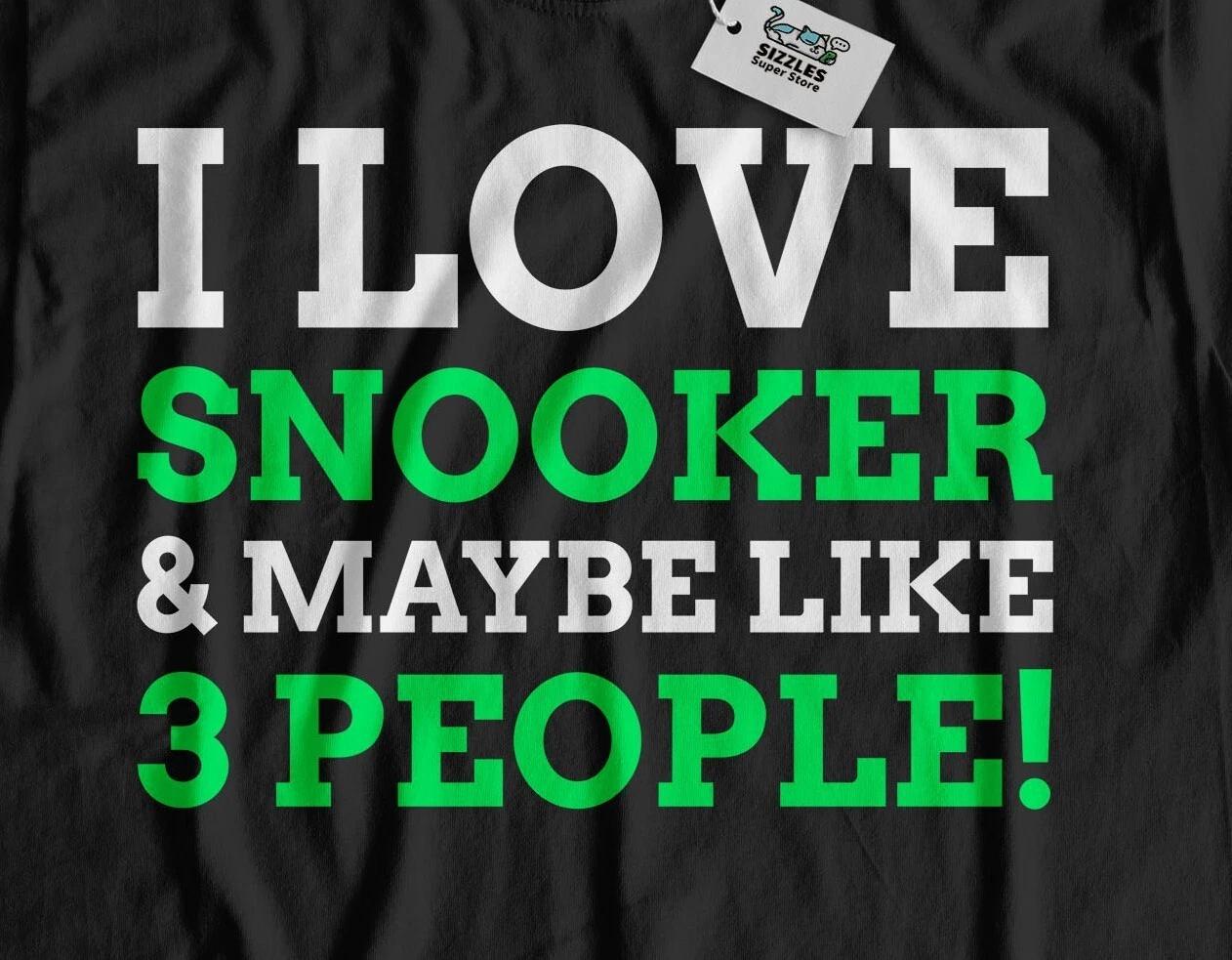 I Love Snooker T-Shirt Pool And Billiards Snooker Ball Gifts 4XL