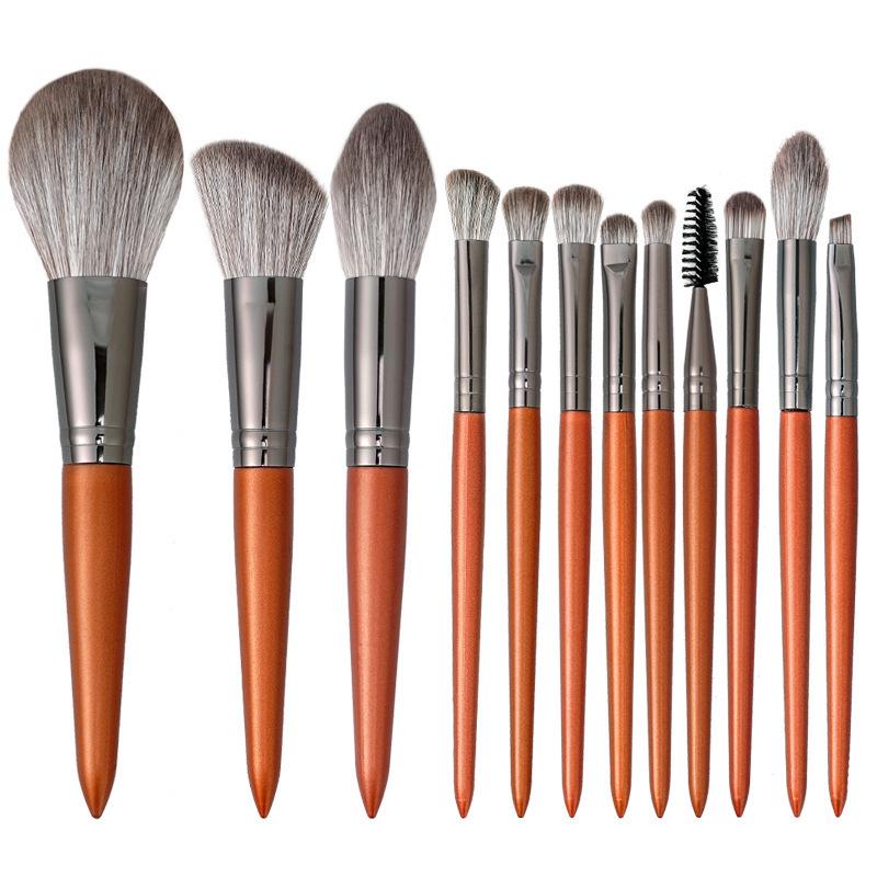 Fancy Coincidence 12-Piece Makeup Brush Set: Super Soft Powder, Eyeshadow, Line & Highlight Brushes