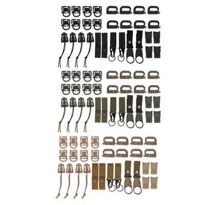 30 Pcs Molle Attachments D Buckle Backpack Buckle Nylon Ribbon Backpack Accessories for Picnics Camp