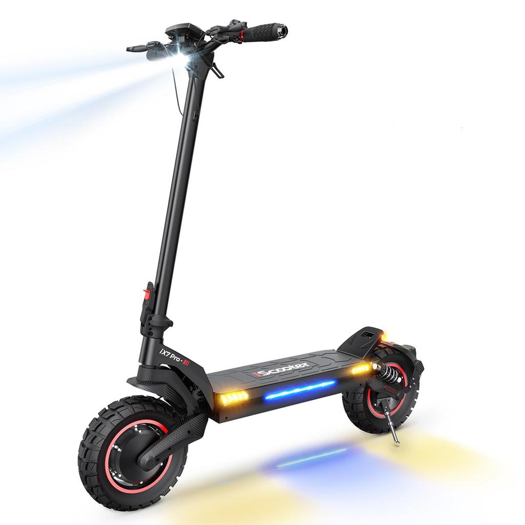 iScooter iX7Pro Electric Dirt Scooter 2000W Dual Motor, 48V17.5Ah Battery, Up to 60km/h, Full Suspension, APP Control, 10" Off-Road Tires E-Scooter